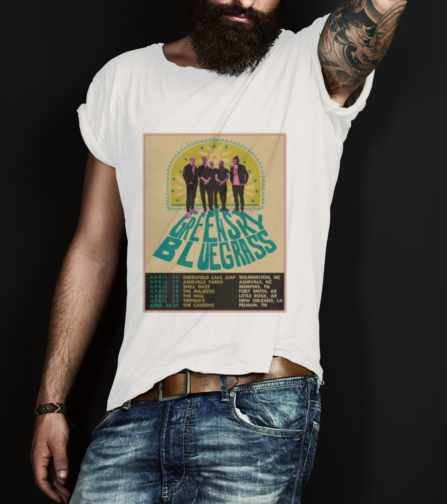 Greensky Bluegrass Tour 2026 Wilmington Asheville Memphis Fort Smith New Orleans Pelham T-Shirt