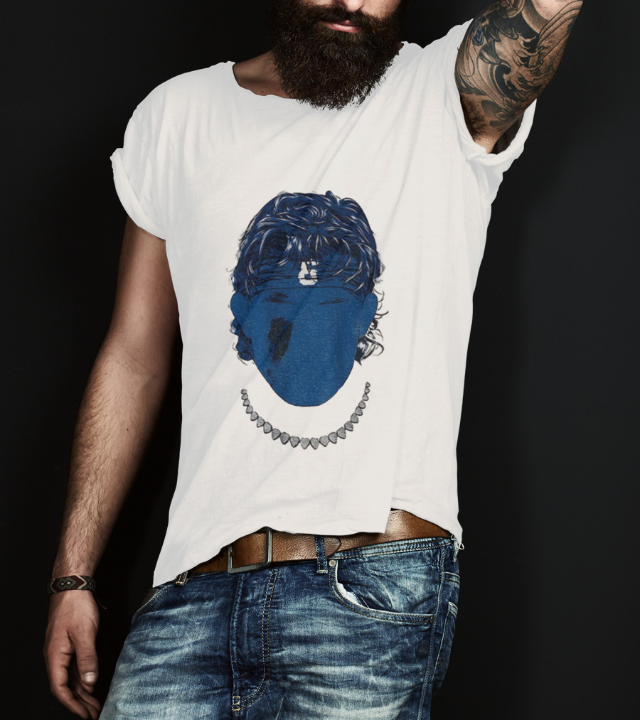 Jaxson Dart Blue Face New York Giants NFL Football 2025 T-Shirt