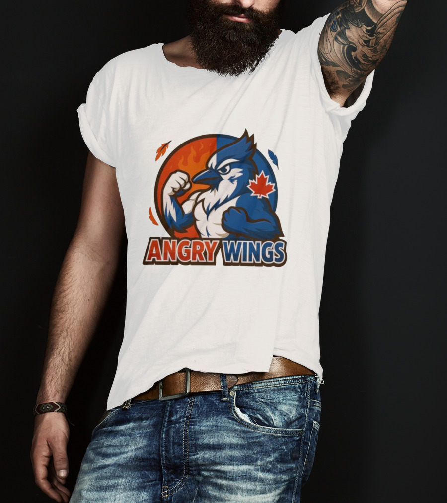 Toronto Blue Jays Angry Wings Mascot Maple Leaf T-Shirt