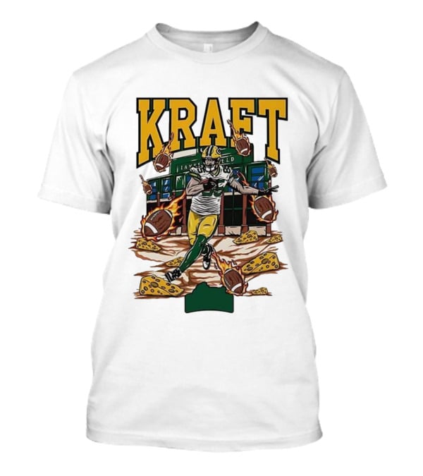 Kraft Green Bay Packers Lambeau Field Football Cheese T-Shirt