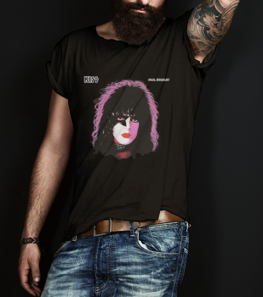 Kiss 1978 Paul Stanley Iconic Face Makeup Imagery T-Shirt