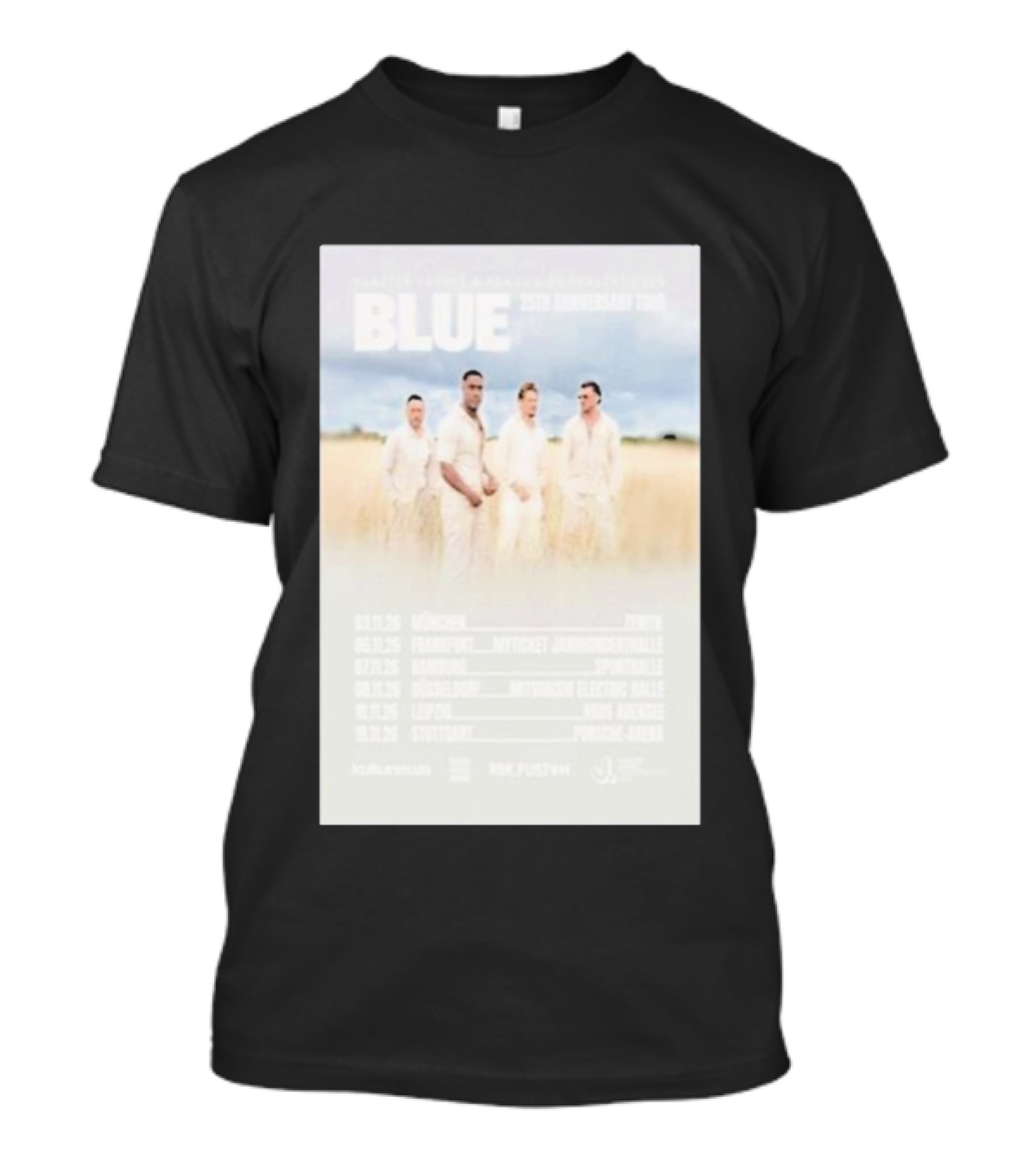 Blue 25th Anniversary Tour Munich Frankfurt Hamburg Dusseldorf Leipzig Stuttgart 2025 T-Shirt