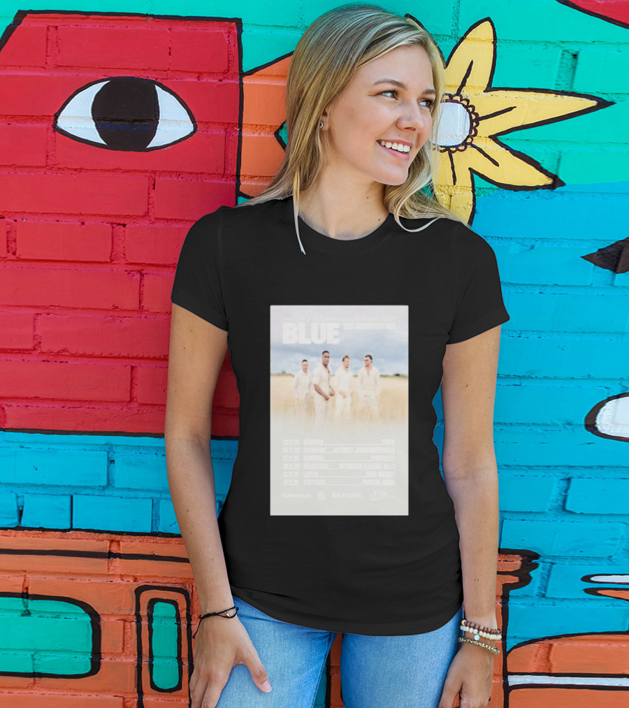Blue 25th Anniversary Tour Munich Frankfurt Hamburg Dusseldorf Leipzig Stuttgart 2025 T-Shirt