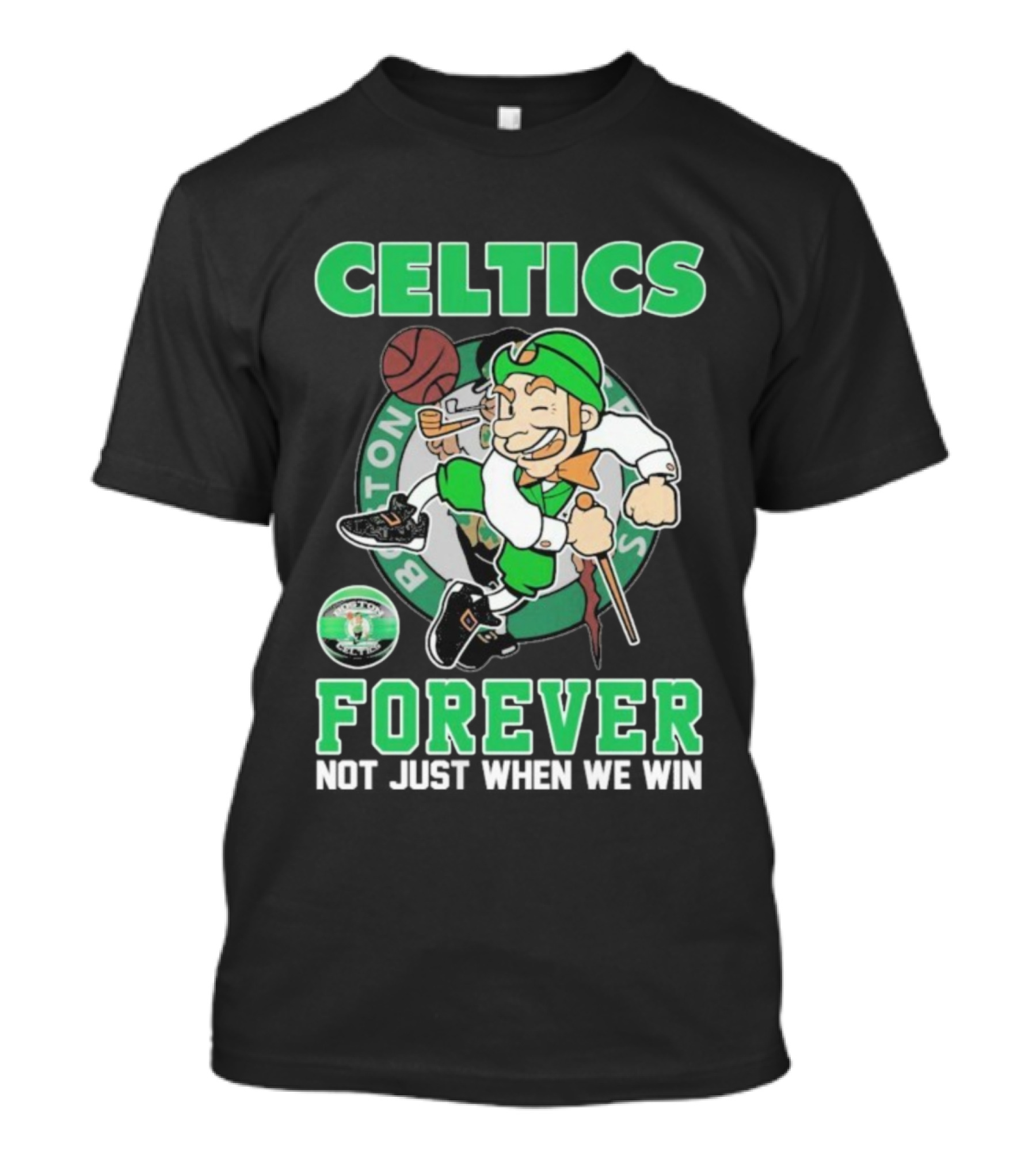 Boston Celtics Forever Team Logo Fan Mascot T-Shirt