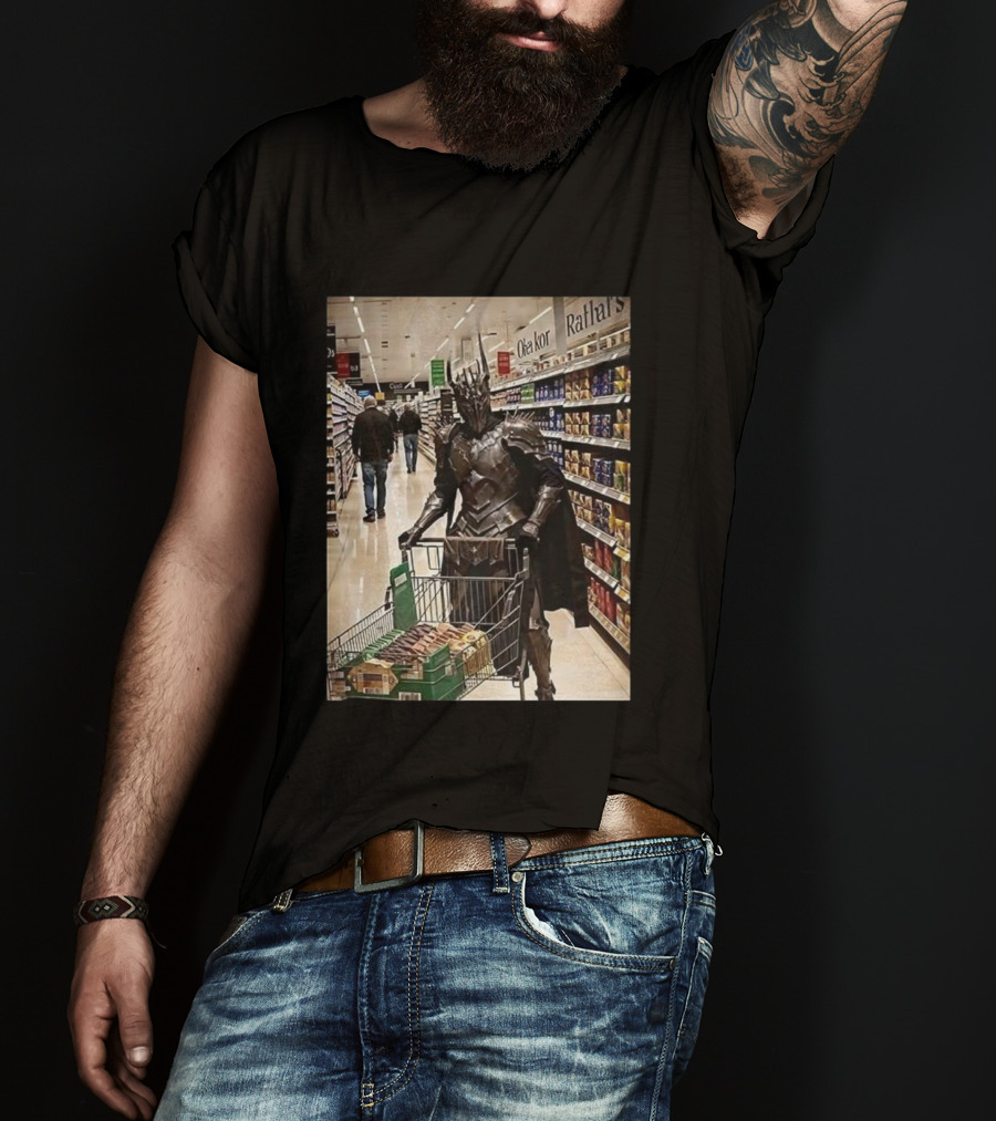 Sauron Shopping Adventure In Grocery Aisle T-Shirt