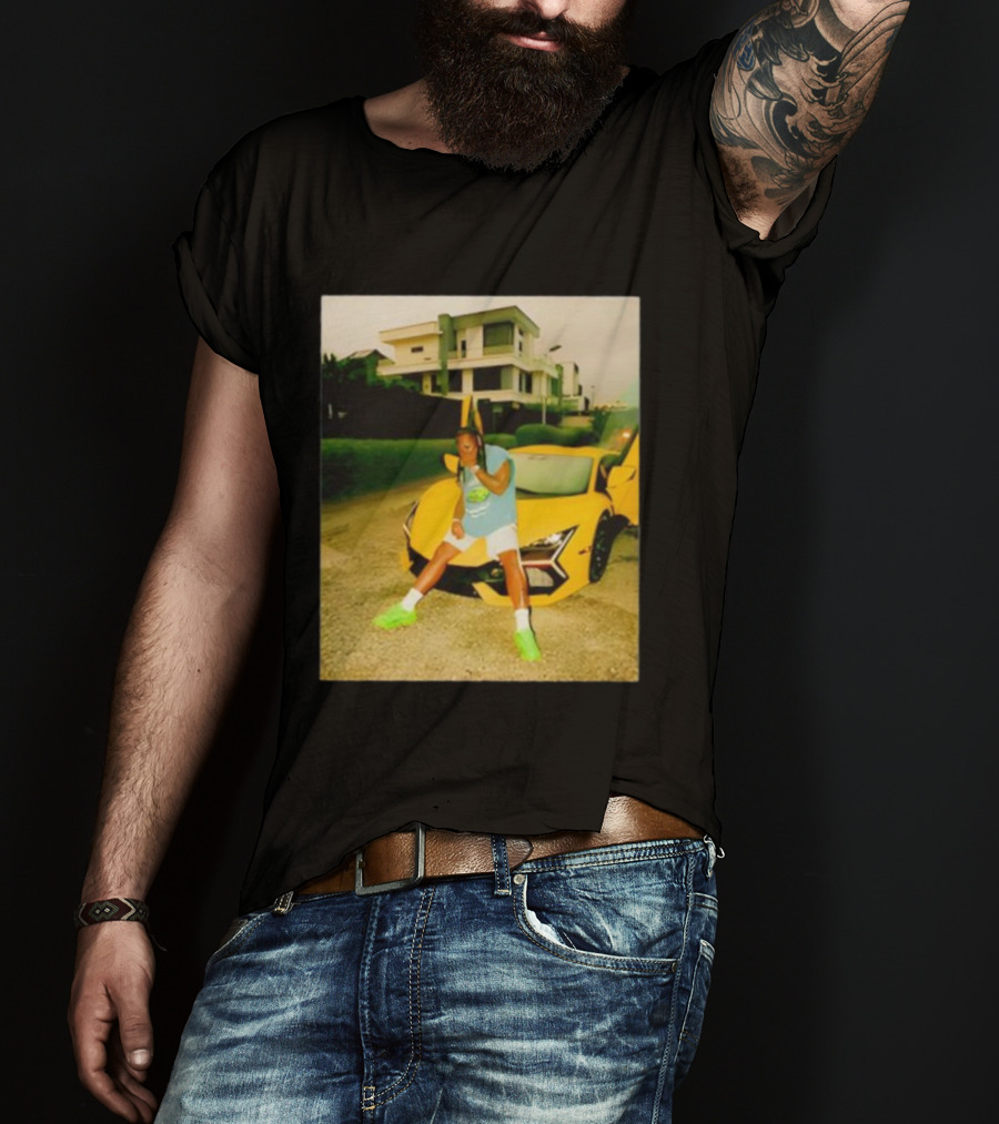 Thatojoboy Burna Boy Armless Style Yellow Sports Car Scene T-Shirt