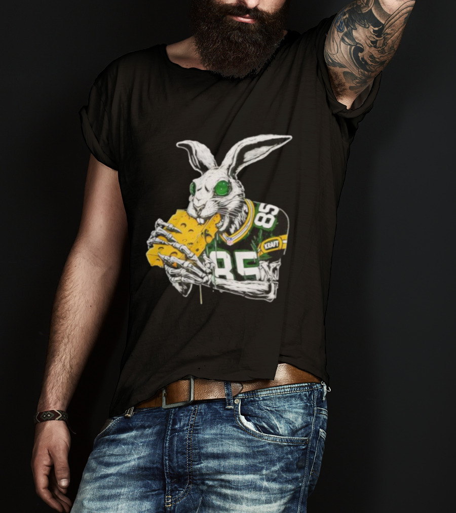 Tucker Kraft Green Bay Packers Rabbit 85 Cheese Eater T-Shirt
