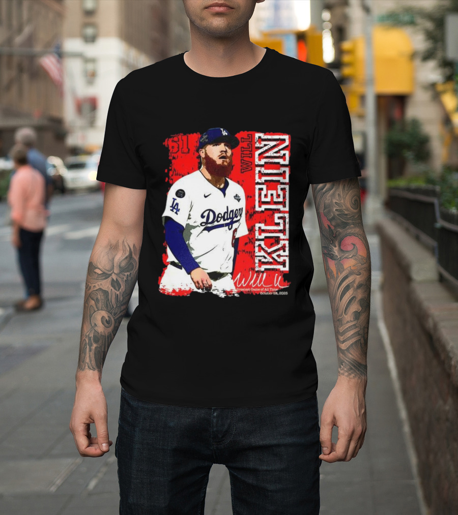 Will Klein Los Angeles Dodgers Number 61 Greatest Game of All Time 2025 Signature T-Shirt