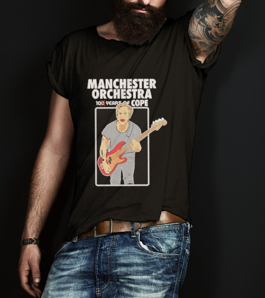 Manchester Orchestra 100 Years Of Cope Bass Guitar Illustration T-Shirt