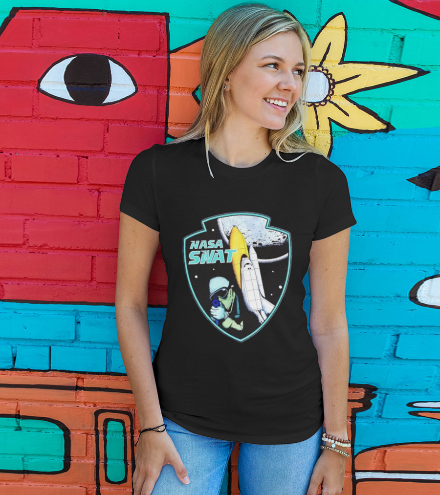 NASA SWAT Moon Mission Space Shuttle Patch T-Shirt