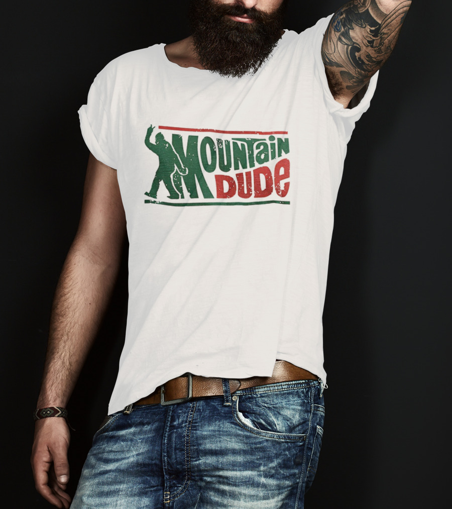 Bigfoot Mountain Dude Retro Hiking Adventure T-Shirt