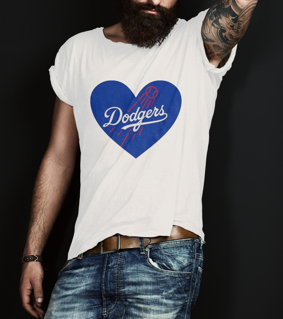Los Angeles Dodgers Heart MLB Baseball World Series 2025 T-Shirt
