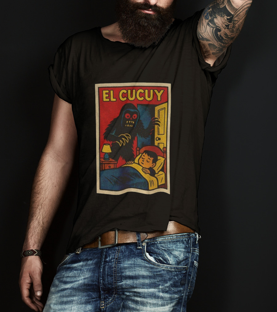 El Cucuy Latin Folklore Boogeyman Retro Comic Cover Nighttime Fright T-Shirt