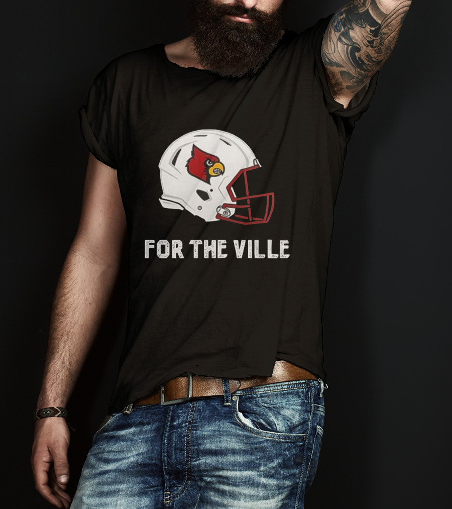 FOR THE VILLE Louisville Cardinals Mascot Helmet T-Shirt