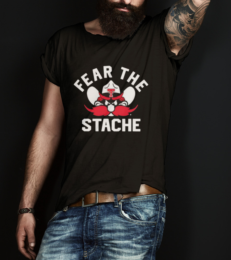 Texas Tech Fear The Stache Football NIL Jacob Rodriguez T-Shirt