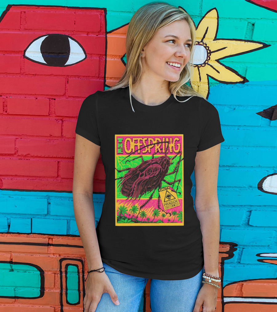 The Offspring Fortuna Hall Prague October 2nd 2025 Caution Insect T-Shirt
