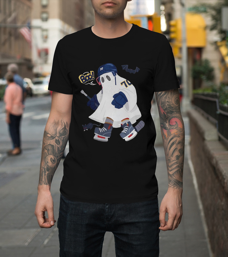 Florida Panthers NHL Halloween Boo Hockey Ghost 70 T-Shirt