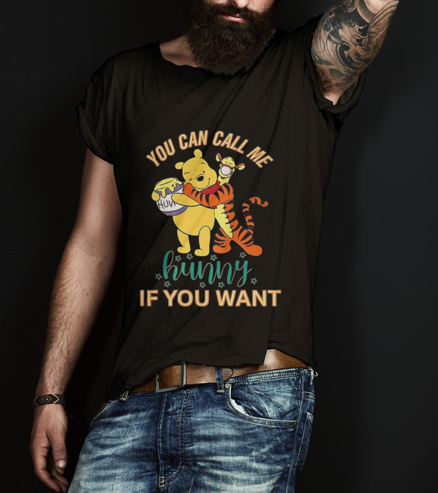 Winnie The Pooh You Can Call Me Hunny Tigger Hugging Image T-Shirt