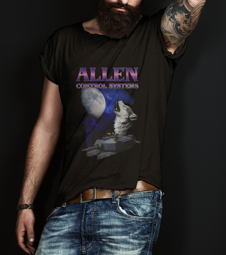 Allen Control Systems Howling Wolf Moon Tank Design T-Shirt