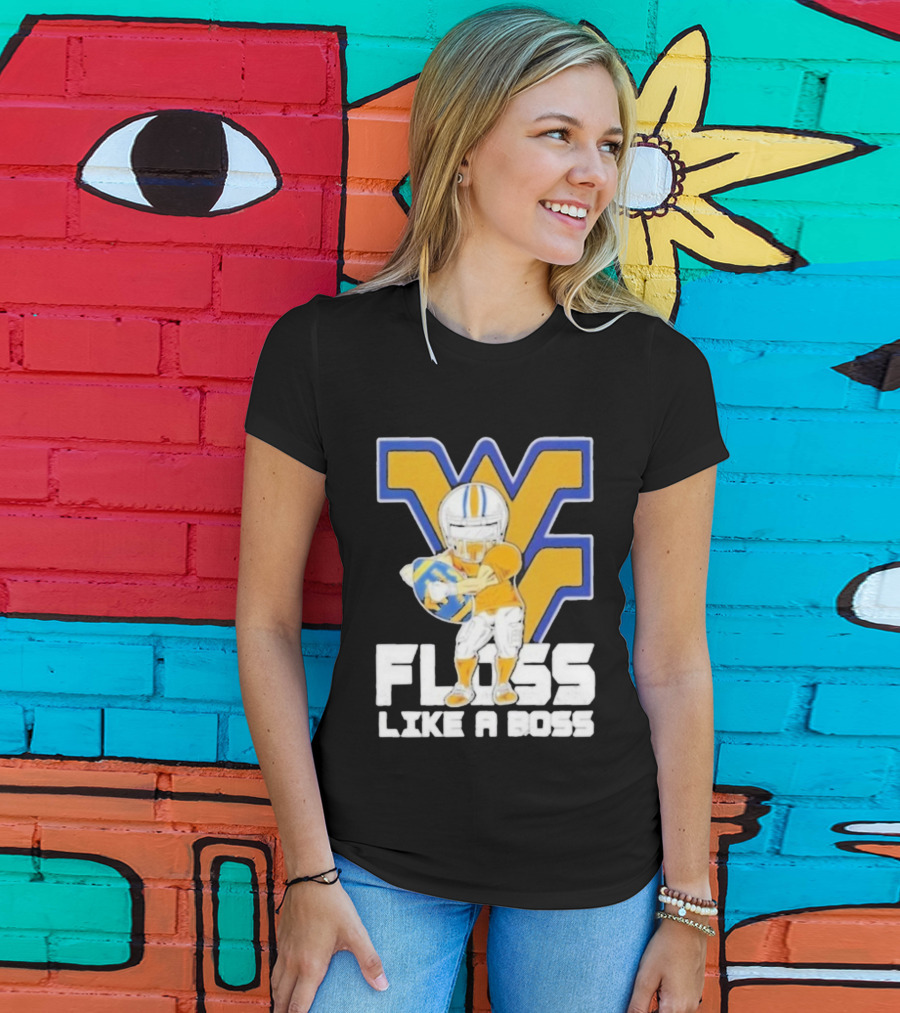 West Virginia Mountaineers Floss Like A Boss Football Celebration T-Shirt