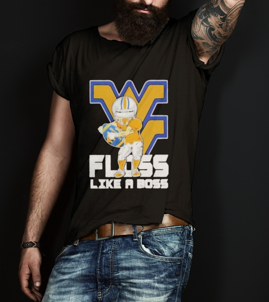 West Virginia Mountaineers Floss Like A Boss Football Celebration T-Shirt