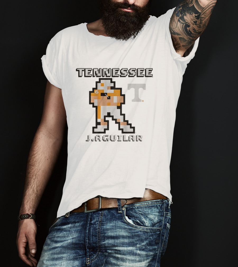 Tennessee Volunteers J. Aguilar Retro 8Bit Football 2025 T-Shirt