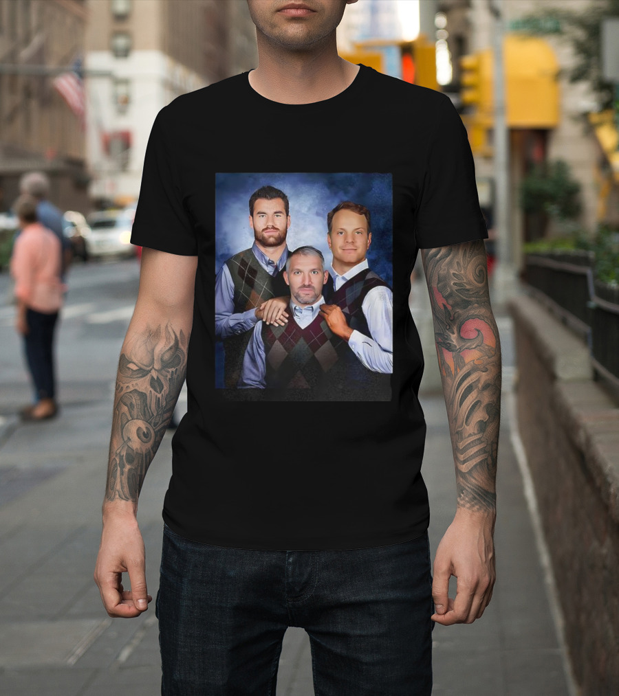 Alexander Ovechkin Tom Wilson John Carlson Step Brothers Portrait T-Shirt