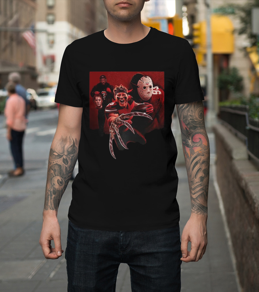Arizona Cardinals 2025 Halloween Horror Football Mashup Freddy Jason Michael Myers Sports Fan Gear T-Shirt