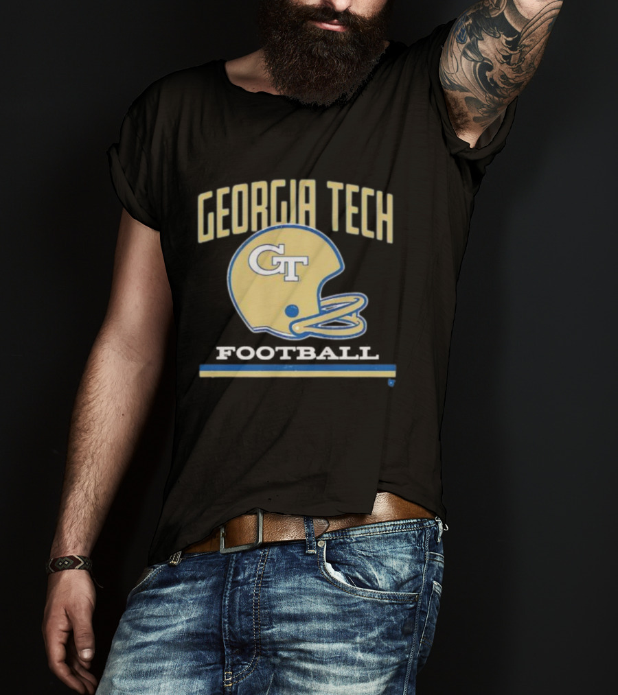 Georgia Tech Football Helmet GT Yellow Jackets T-Shirt