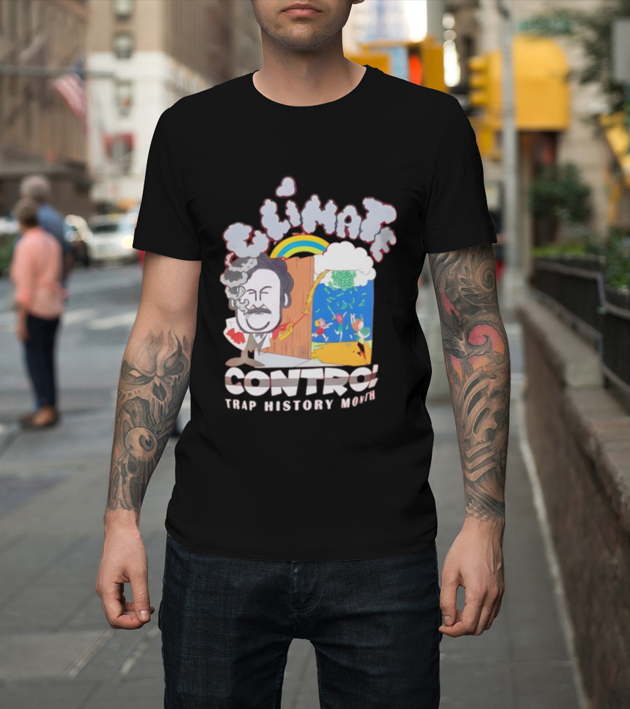 Jmacworldwide Climate Control Trap History Month Rainbow Cartoon Style T-Shirt
