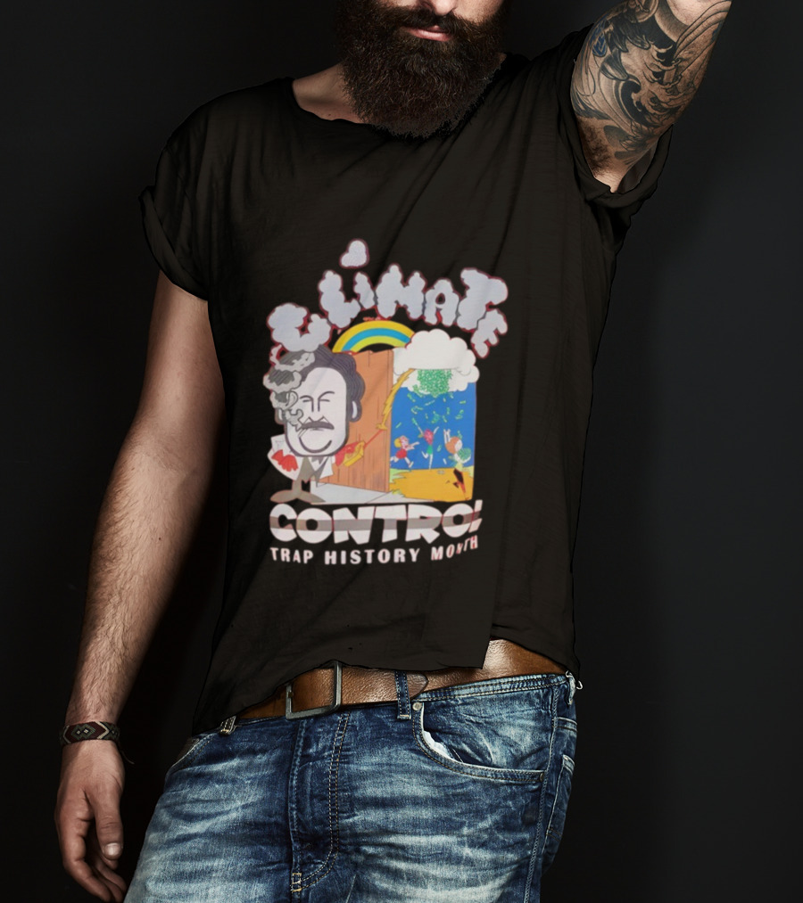 Jmacworldwide Climate Control Trap History Month Rainbow Cartoon Style T-Shirt