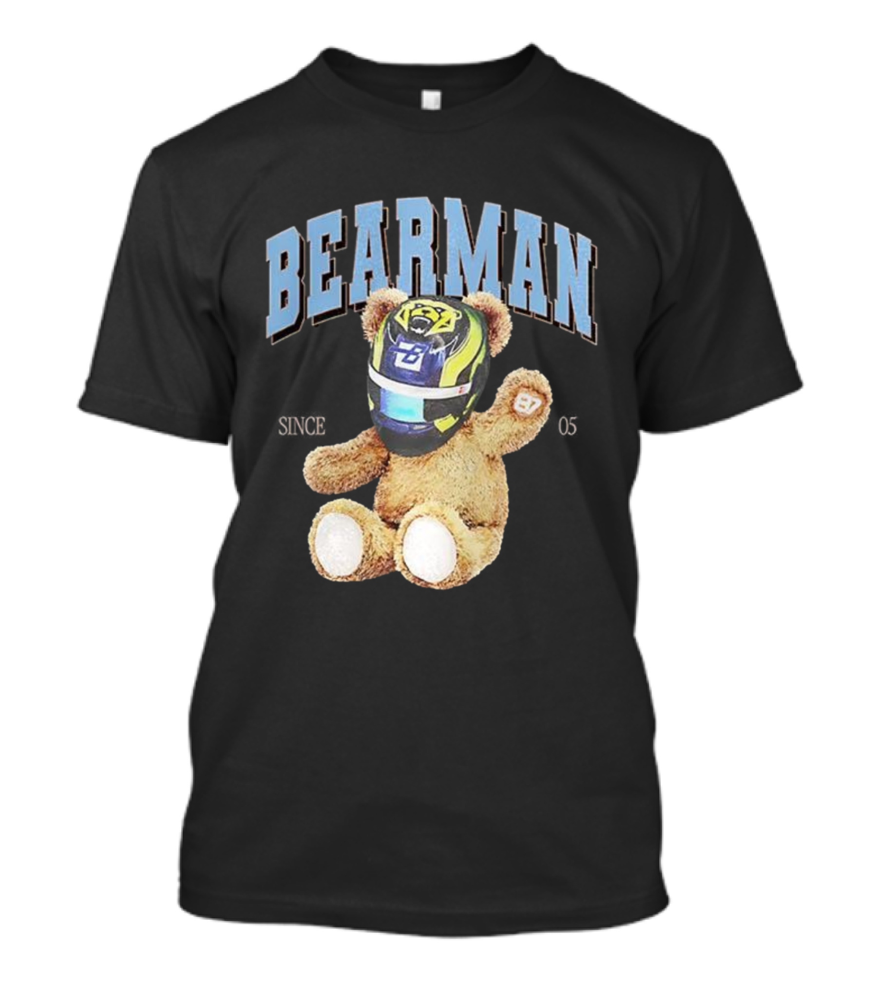 Bearman Teddy With F1 Racing Helmet T-Shirt