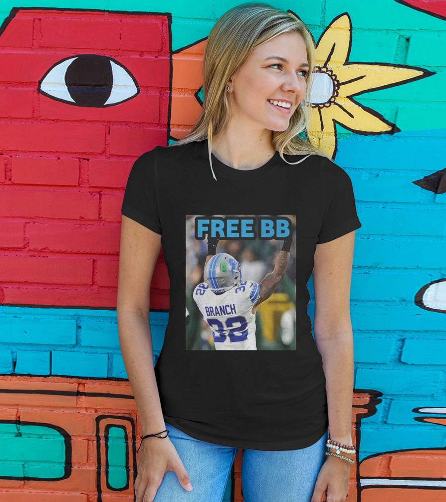 Free BB Brian Branch 32 Detroit Lions Football Fan Gear T-Shirt