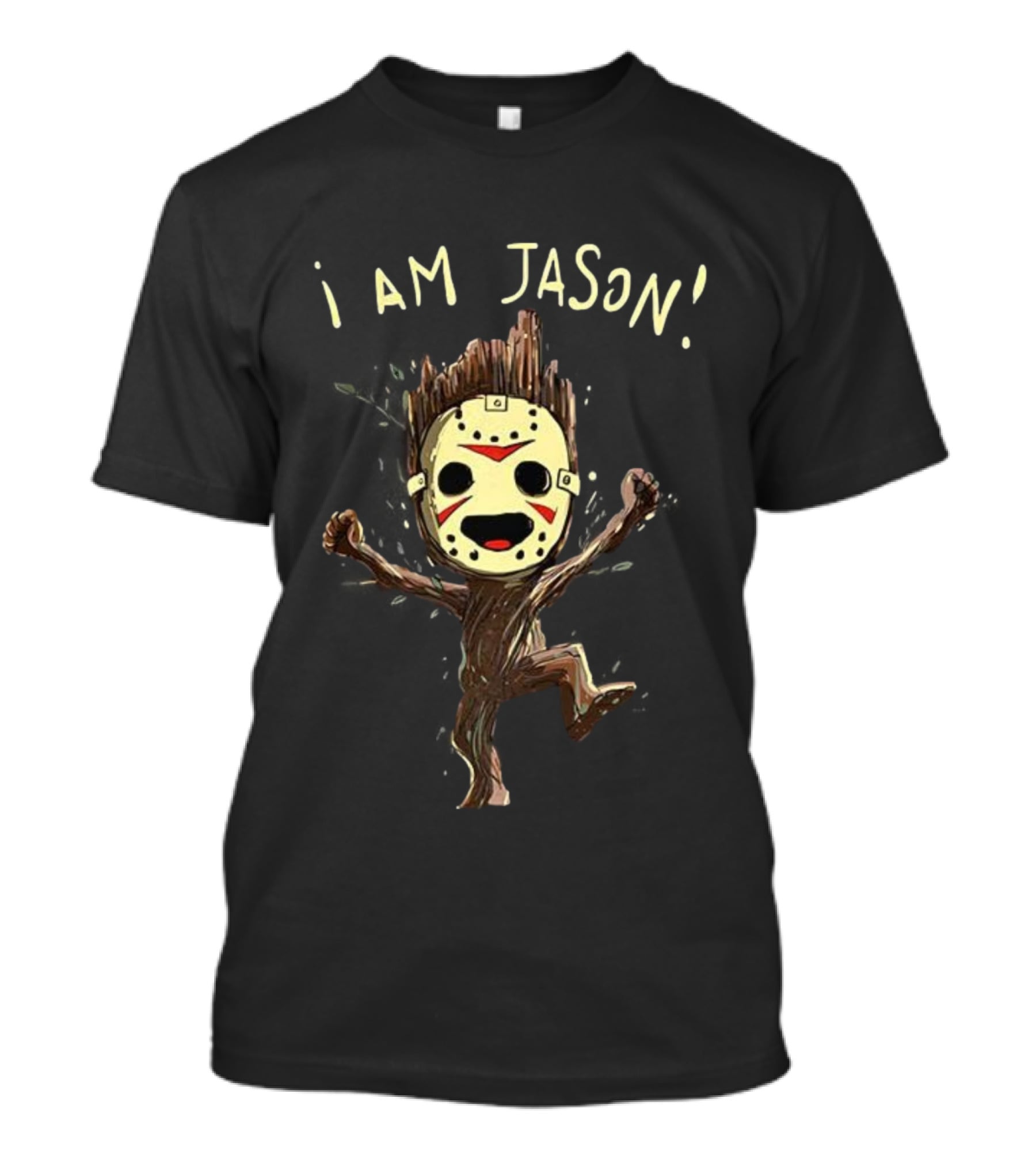 Groot I Am Jason Voorhees Funny Mask Parody T-Shirt
