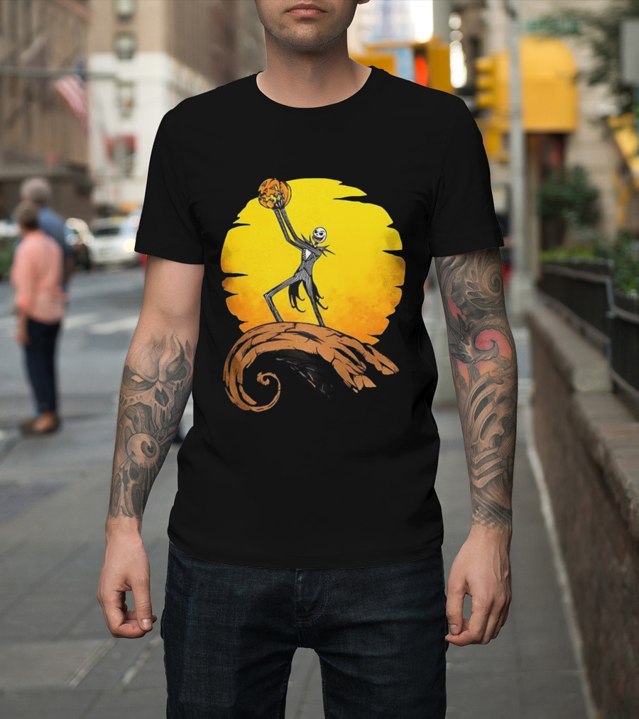 Jack Skellington Halloween Moonlight Pumpkin King T-Shirt