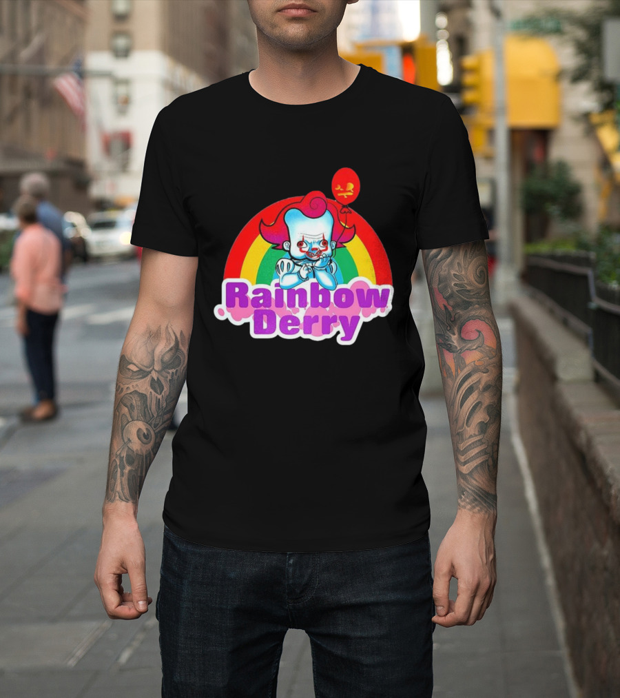 Rainbow Derry Pennywise Infant Balloon Cartoon T-Shirt