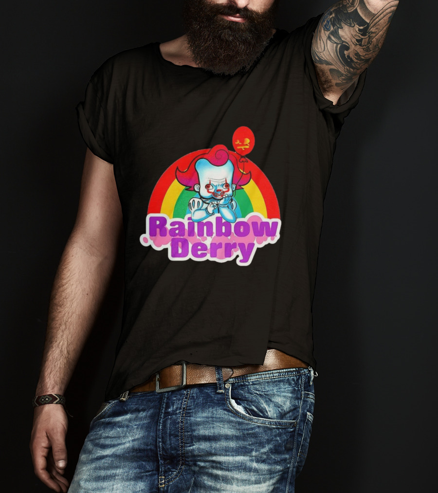 Rainbow Derry Pennywise Infant Balloon Cartoon T-Shirt