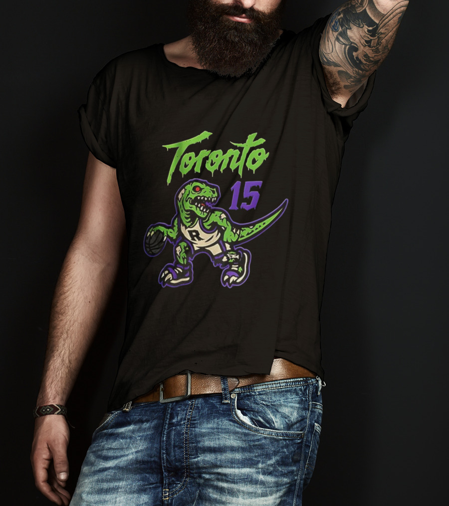 Toronto Raptors Zombie Raptor Dripping Text 15 T-Shirt