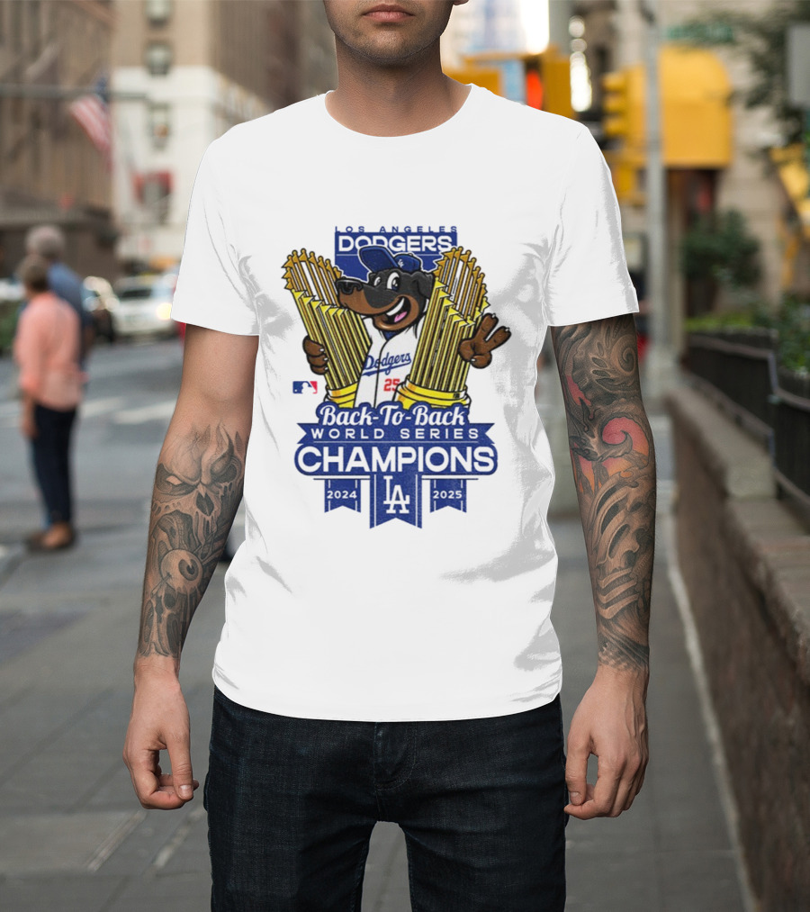 Los Angeles Dodgers Back-to-Back World Series Champions 2024-2025 T-Shirt