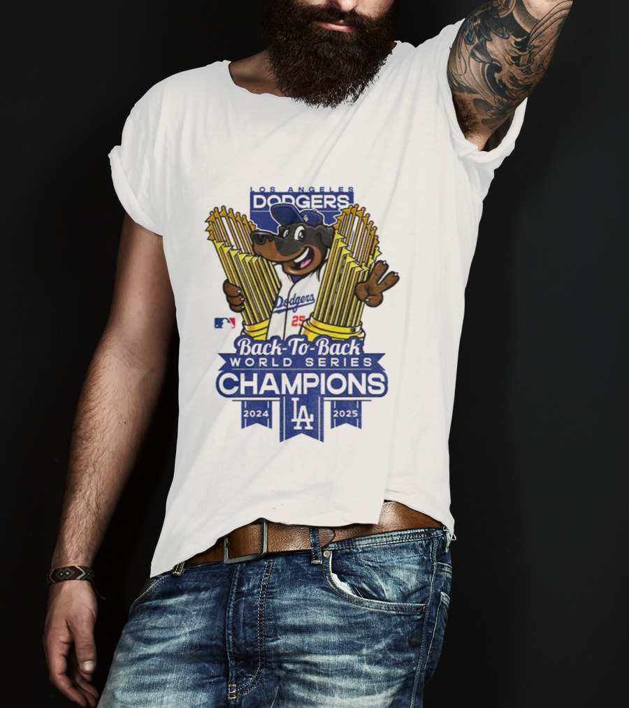 Los Angeles Dodgers Back-to-Back World Series Champions 2024-2025 T-Shirt