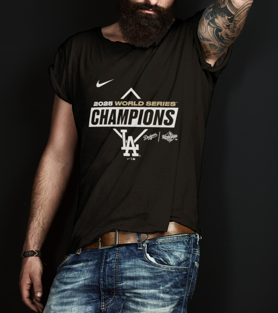 Los Angeles Dodgers 2025 World Series Champions Nike Dodgers LA T-Shirt