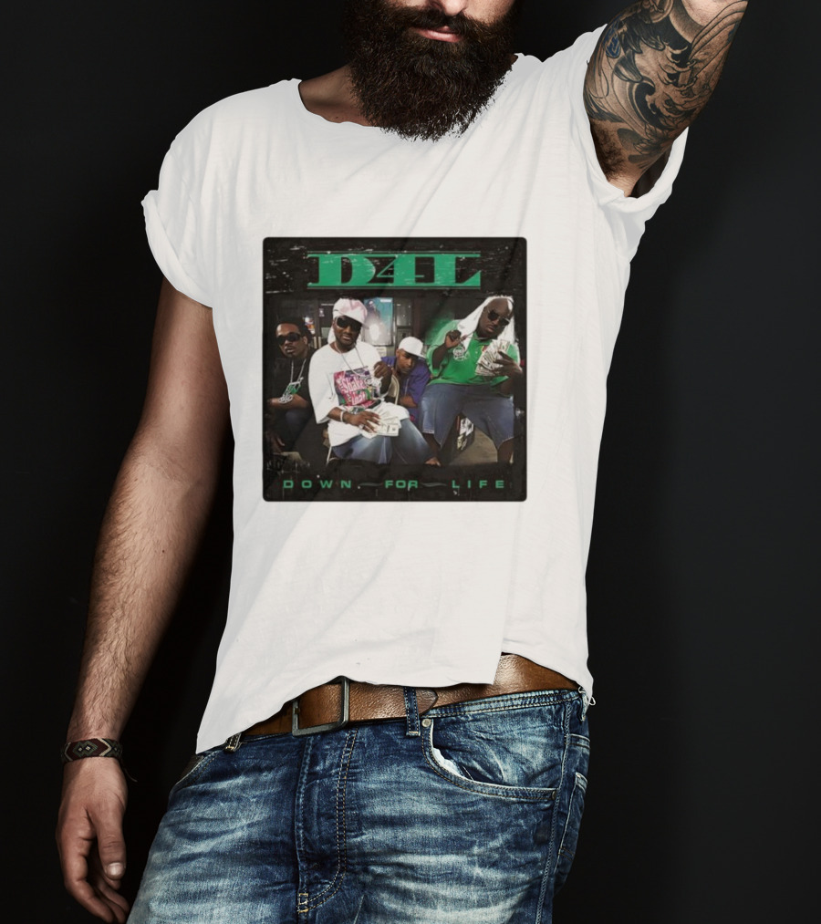 D4L Down For Life Album Cover Crew With Money And Bling T-Shirt