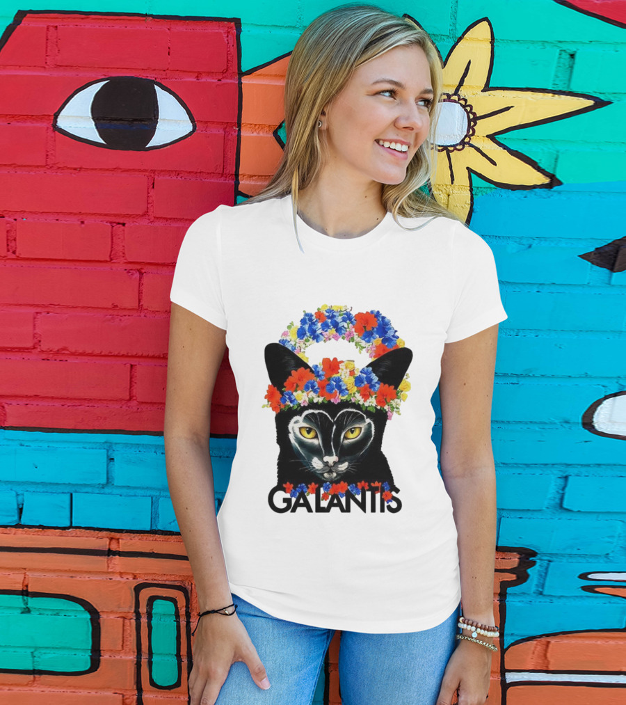 Midsommer Galantis Cat Floral Festival Headpiece T-Shirt