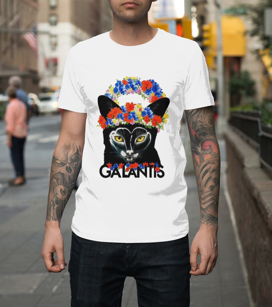 Midsommer Galantis Cat Floral Festival Headpiece T-Shirt