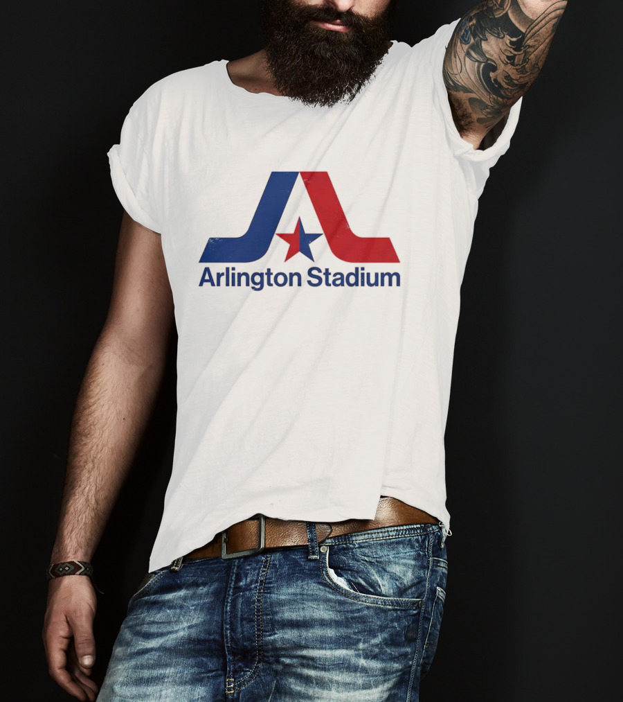 Texas Rangers Arlington Stadium Vintage Star Emblem T-Shirt