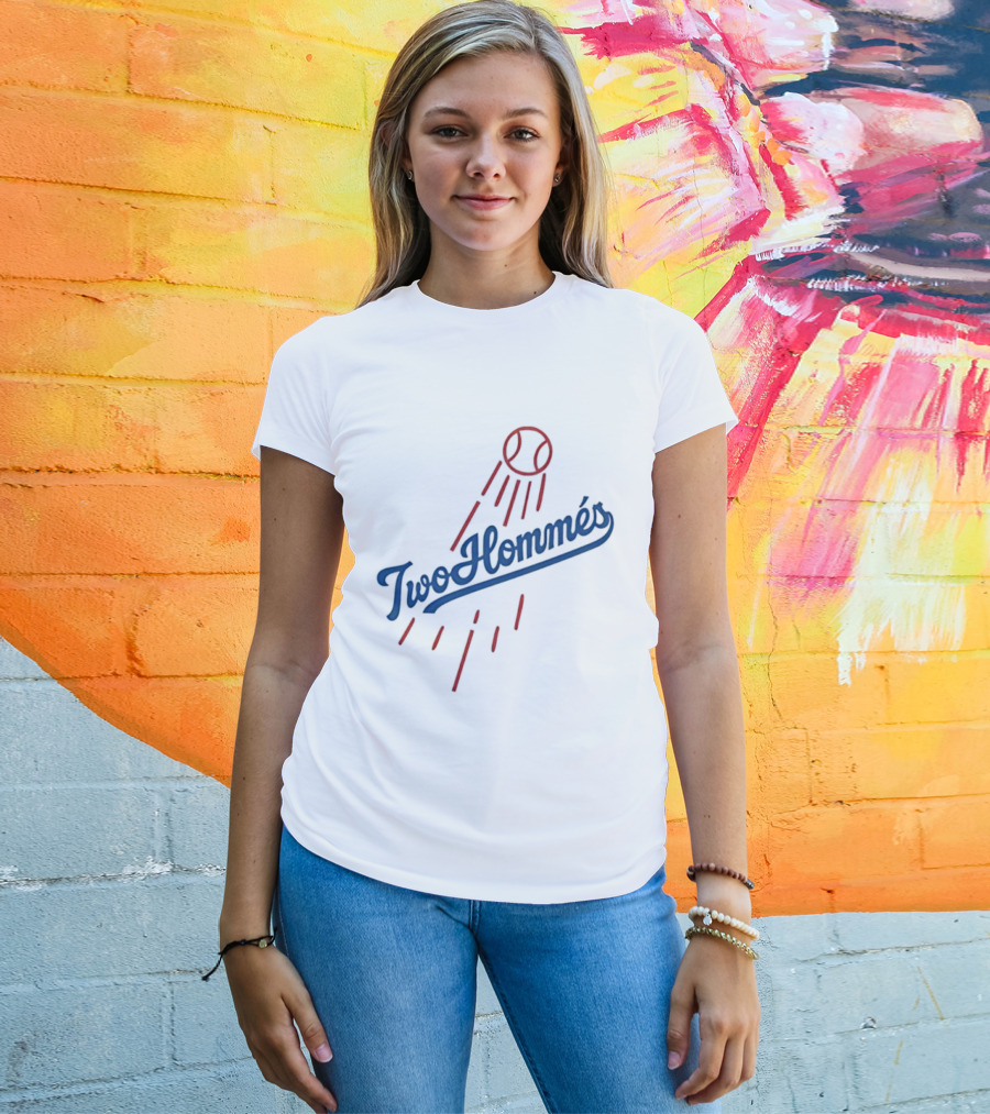 Two Hommés Baseball Collaboration Dodgers Style T-Shirt