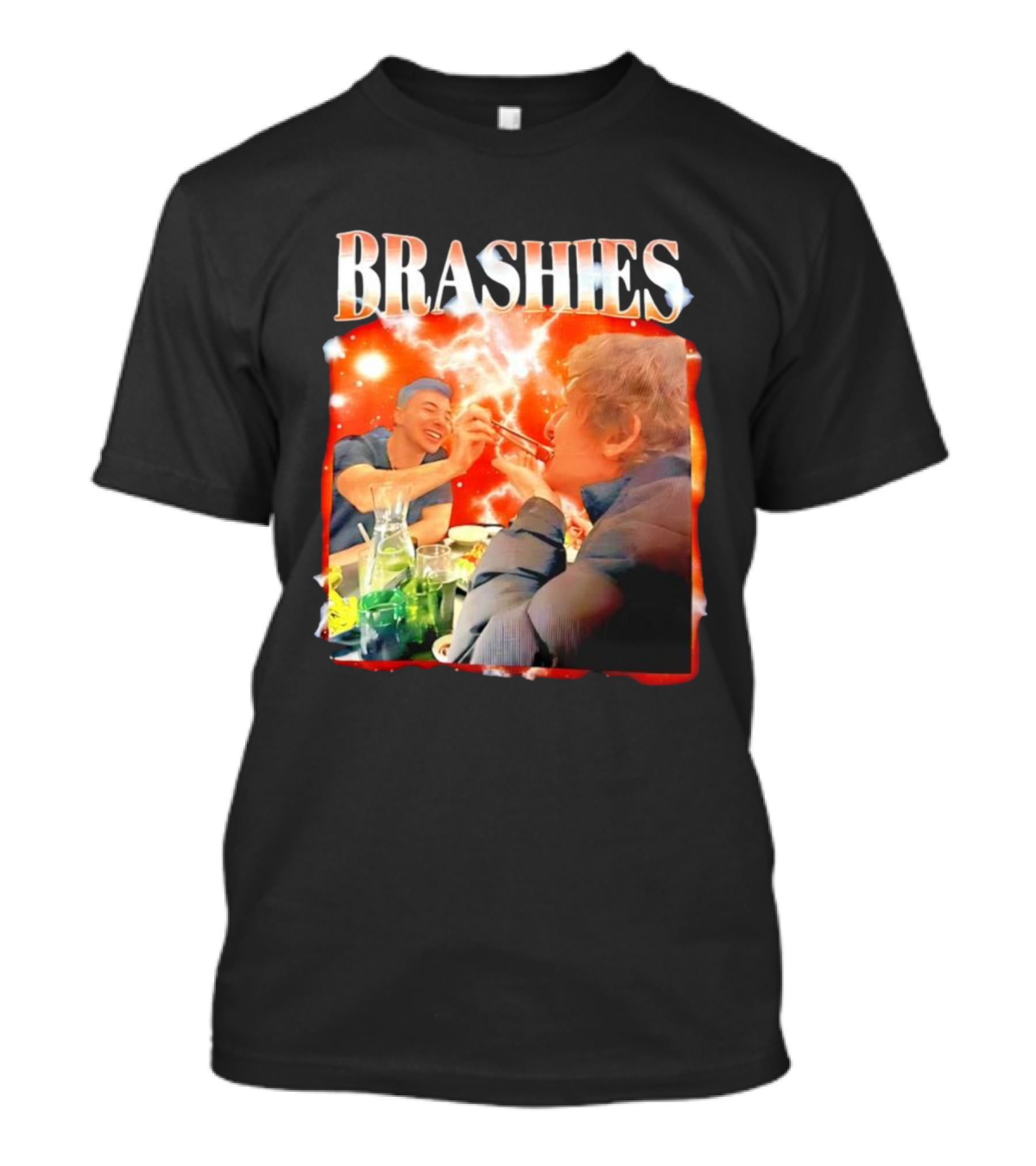 Brashies Two Man Eating With Chopsticks T-Shirt