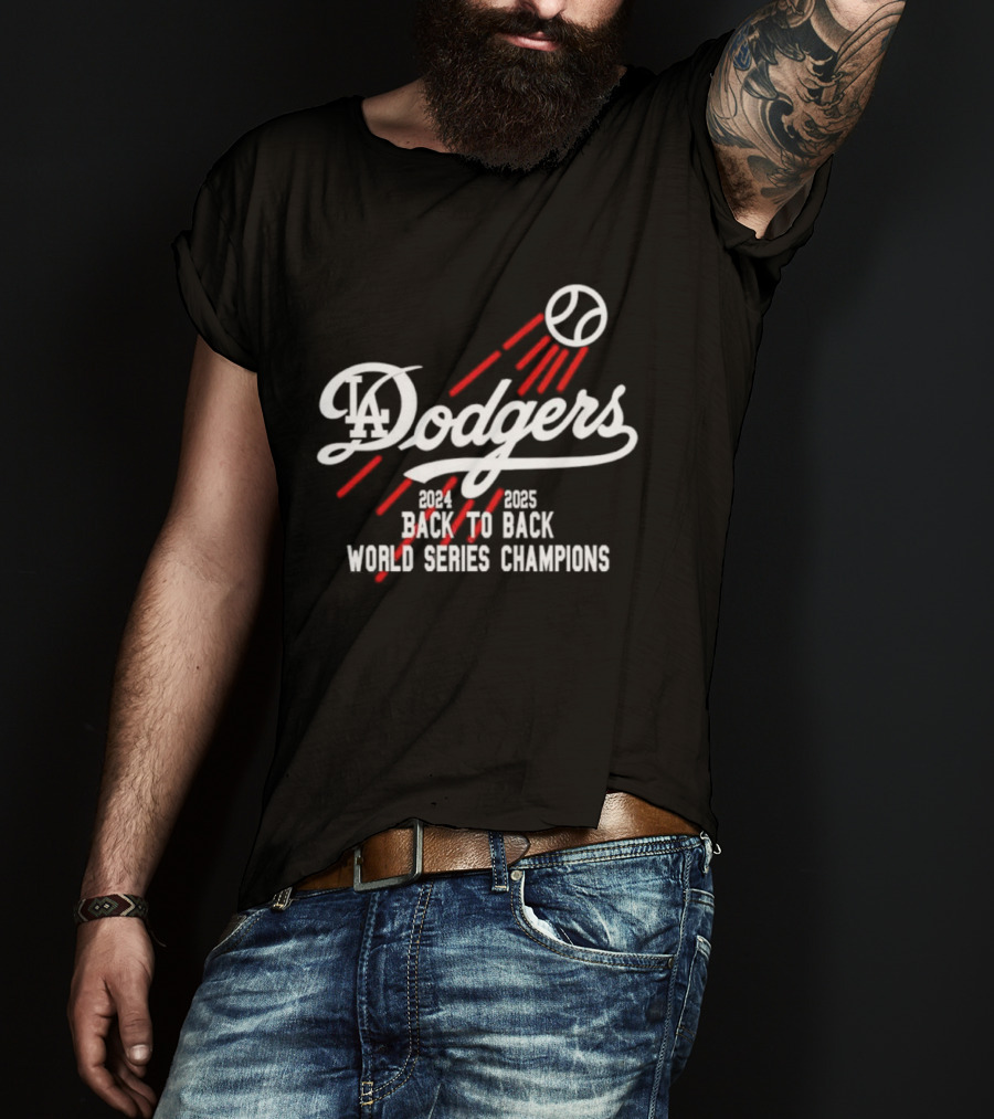 LA Dodgers 2024 2025 Back To Back World Series Champions T-Shirt