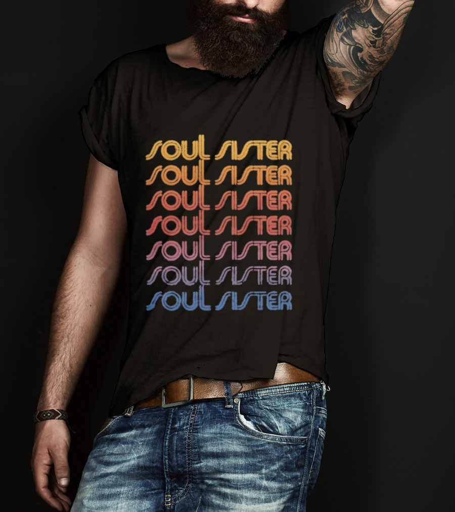 Soul Sister Train Repeat Motivation Multicolor Gradient T-Shirt