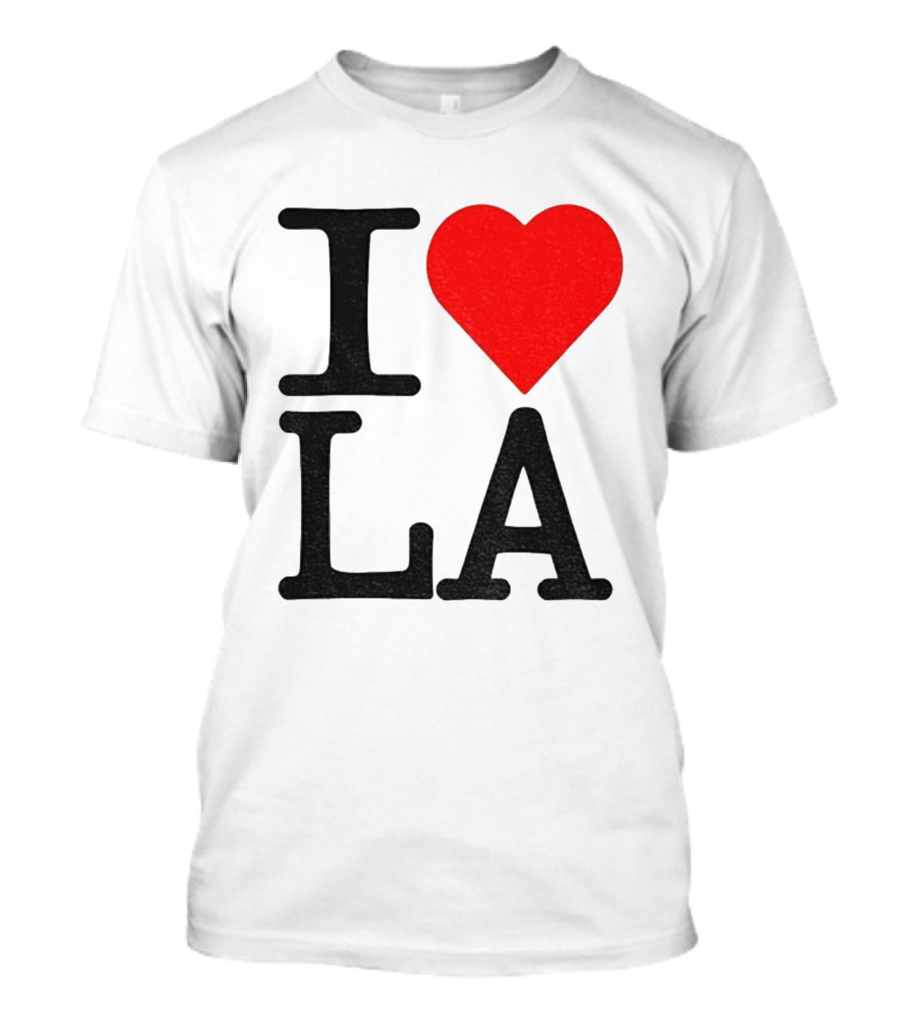 Los Angeles Dodgers Fan I Love LA Heart Classic Iconic Text T-Shirt